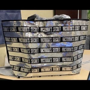 Sequence black and silver tote bag